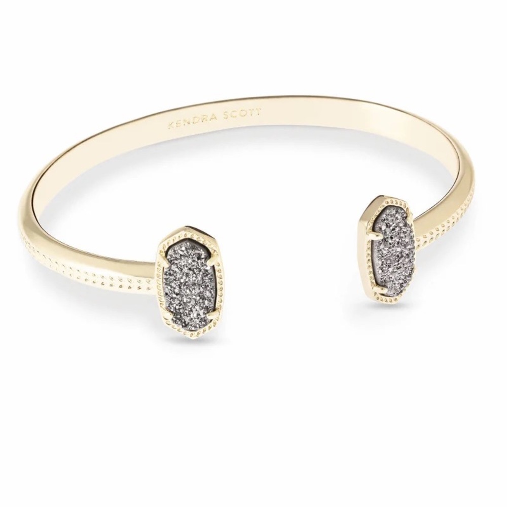 Kendra Scott - Elton Gold Cuff Bracelet In Platinum Drusy
